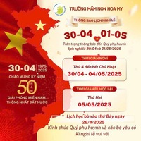 🇻🇳 thong bao nghi le 30 4 1 5 🇻🇳 - truong mam non hoa my